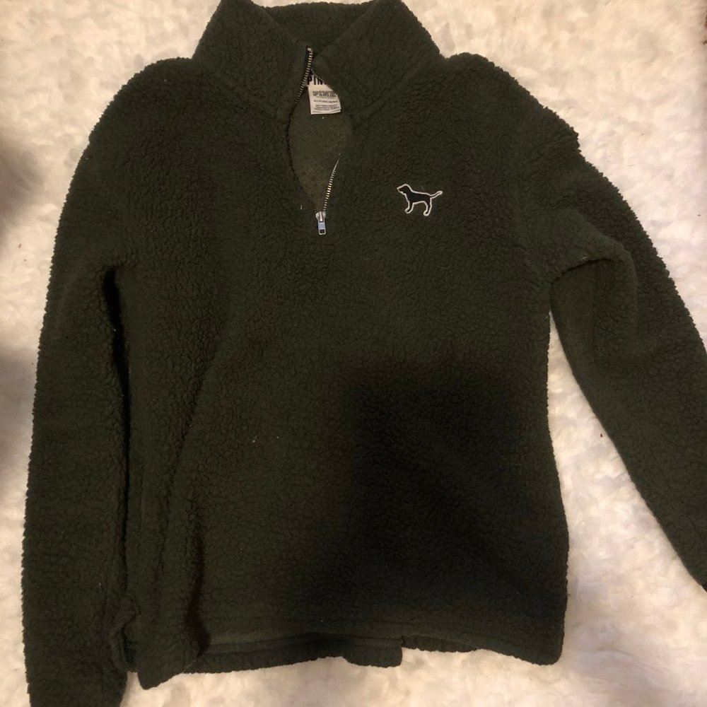 Pink Olive Sherpa Fleece